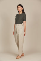 Lucille Pant - Canvas - Isle of Mine Clothing - Pant Relaxed Crop Linen