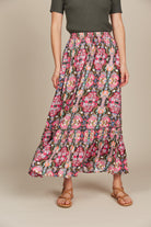 Esme Maxi Skirt - Olive Fleuron - Isle of Mine Clothing - Skirt Maxi