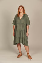 Esme Dress - Olive - Isle of Mine Clothing - Dress Mid