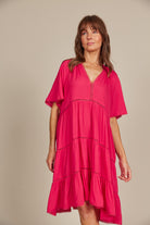 Esme Dress - Raspberry - Isle of Mine Clothing - Dress Mid