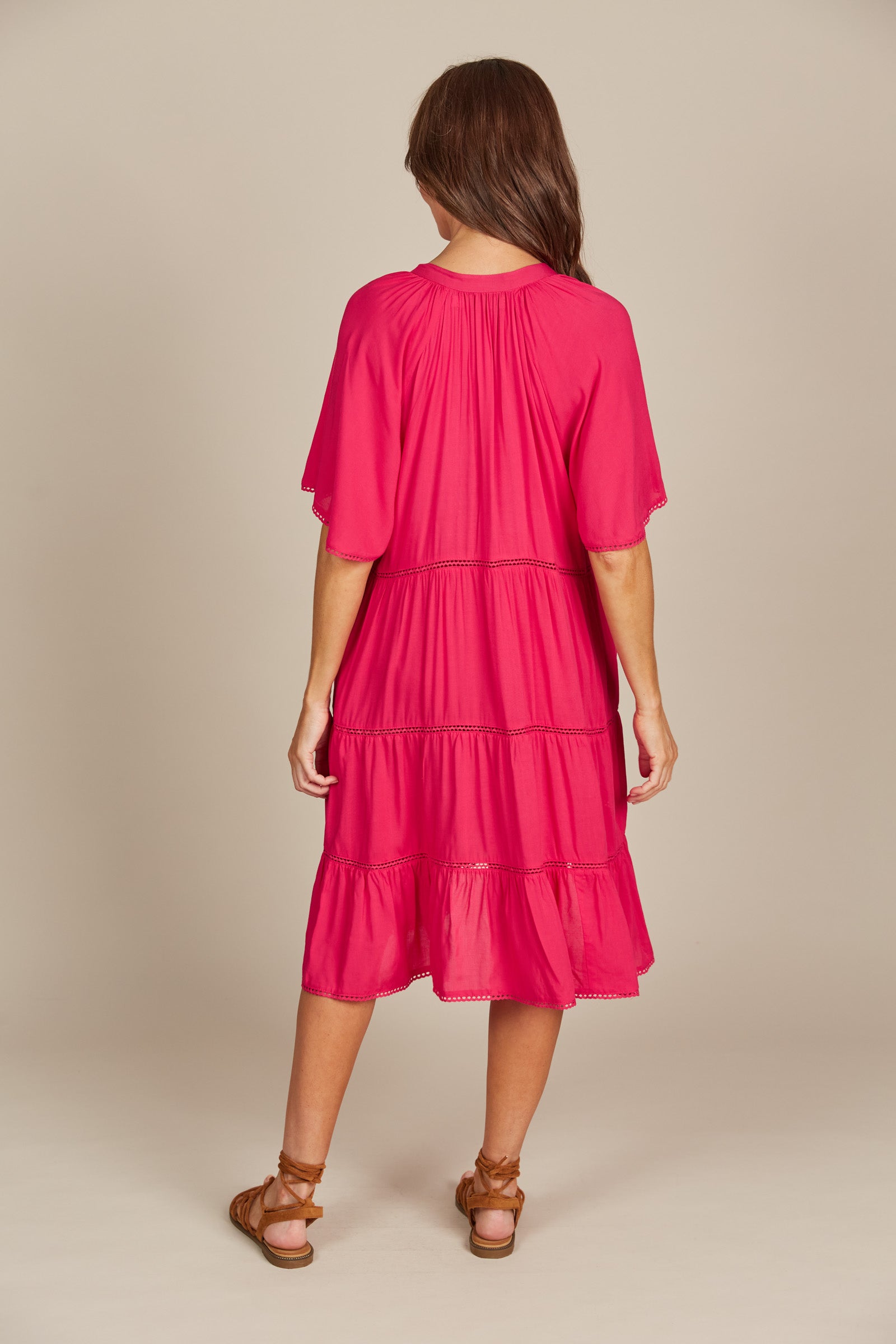 Esme Dress - Raspberry - Isle of Mine Clothing - Dress Mid