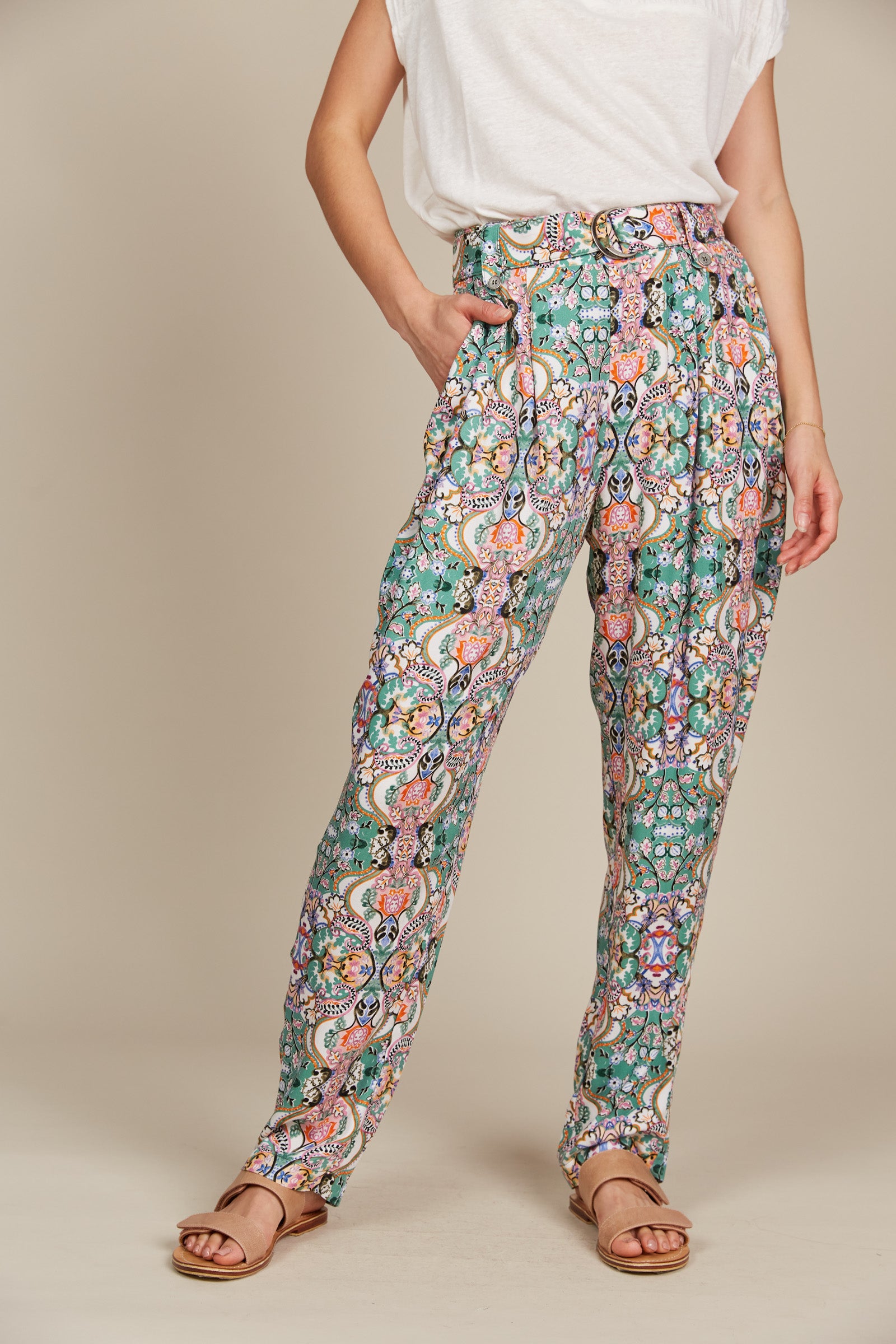 Esme Pant - Lotus Fleuron - Isle of Mine Clothing - Pant Relaxed