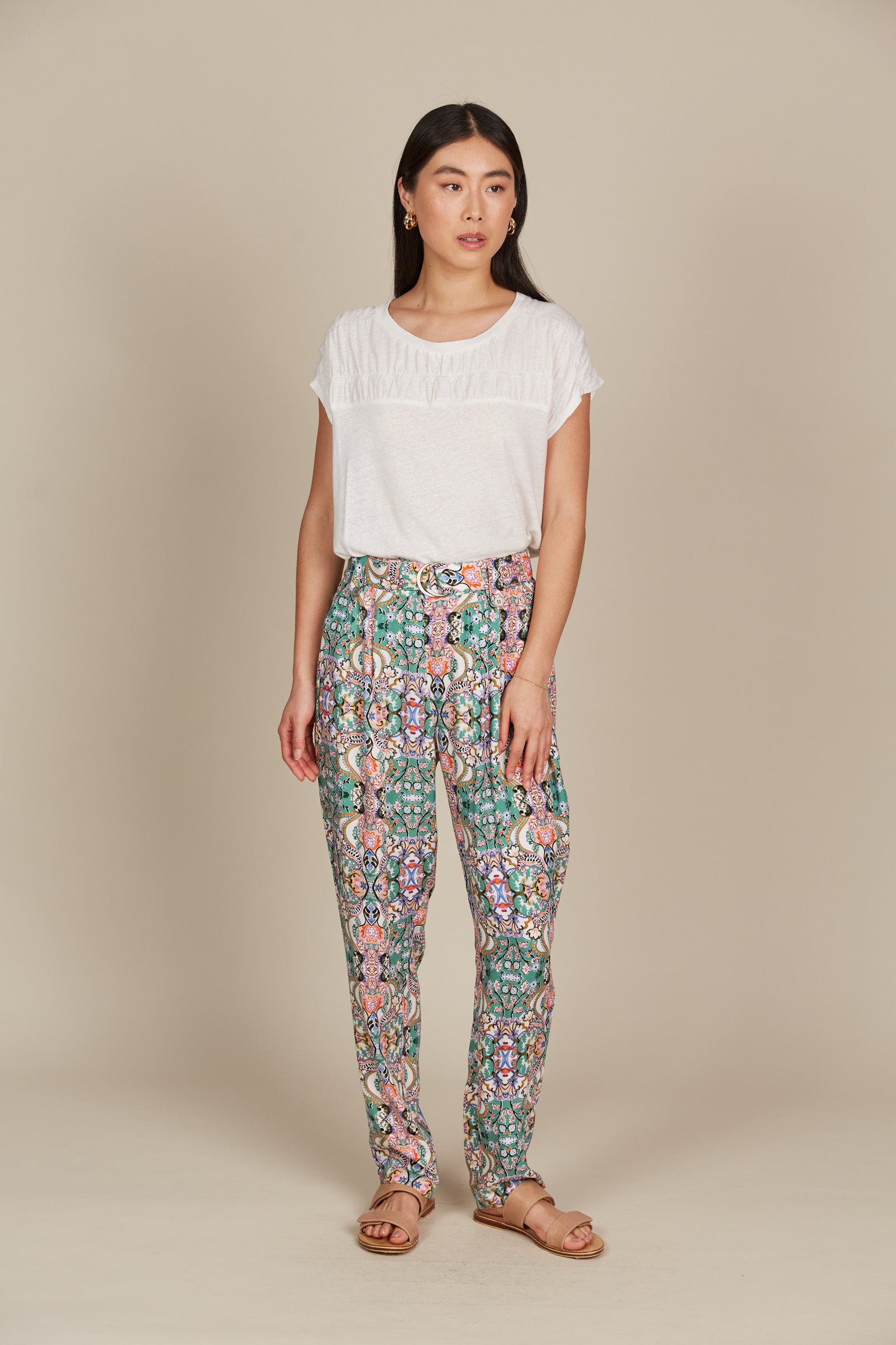 Esme Pant - Lotus Fleuron - Isle of Mine Clothing - Pant Relaxed