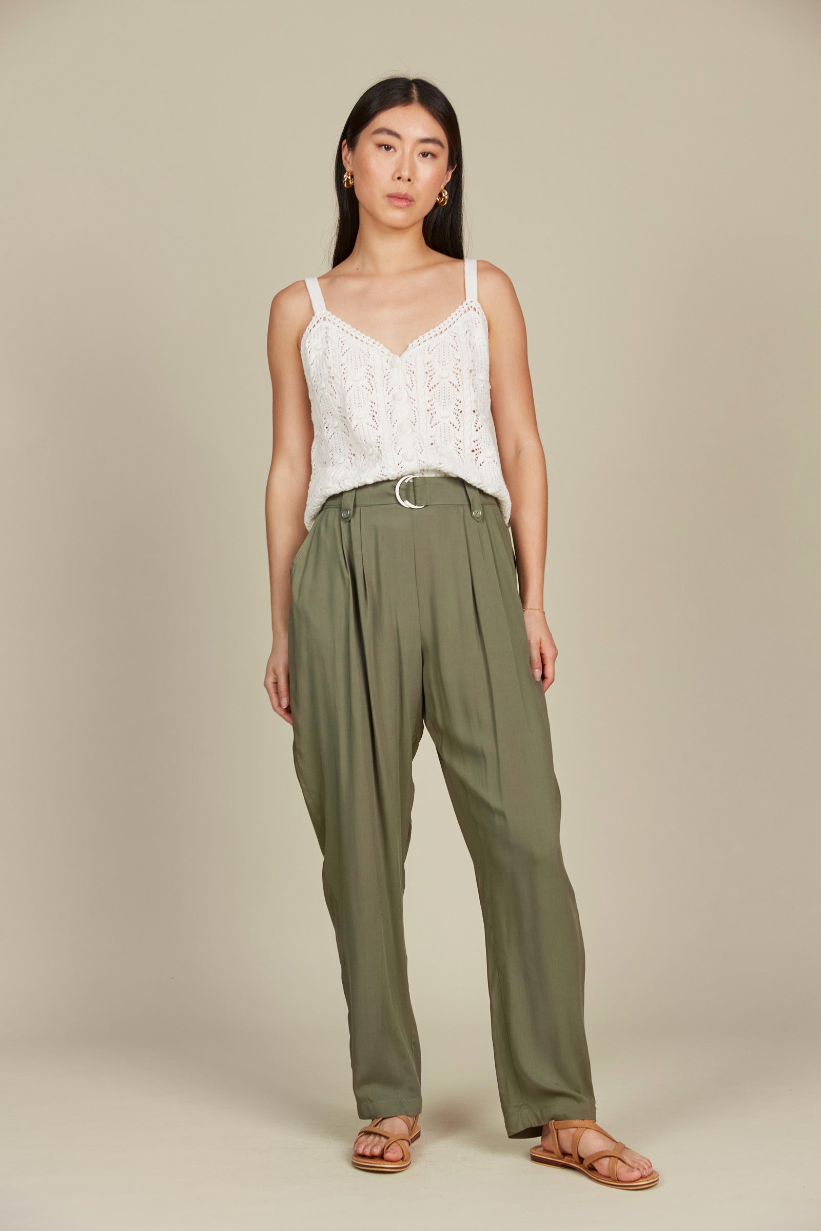 Esme Pant - Olive - Isle of Mine Clothing - Pant Relaxed