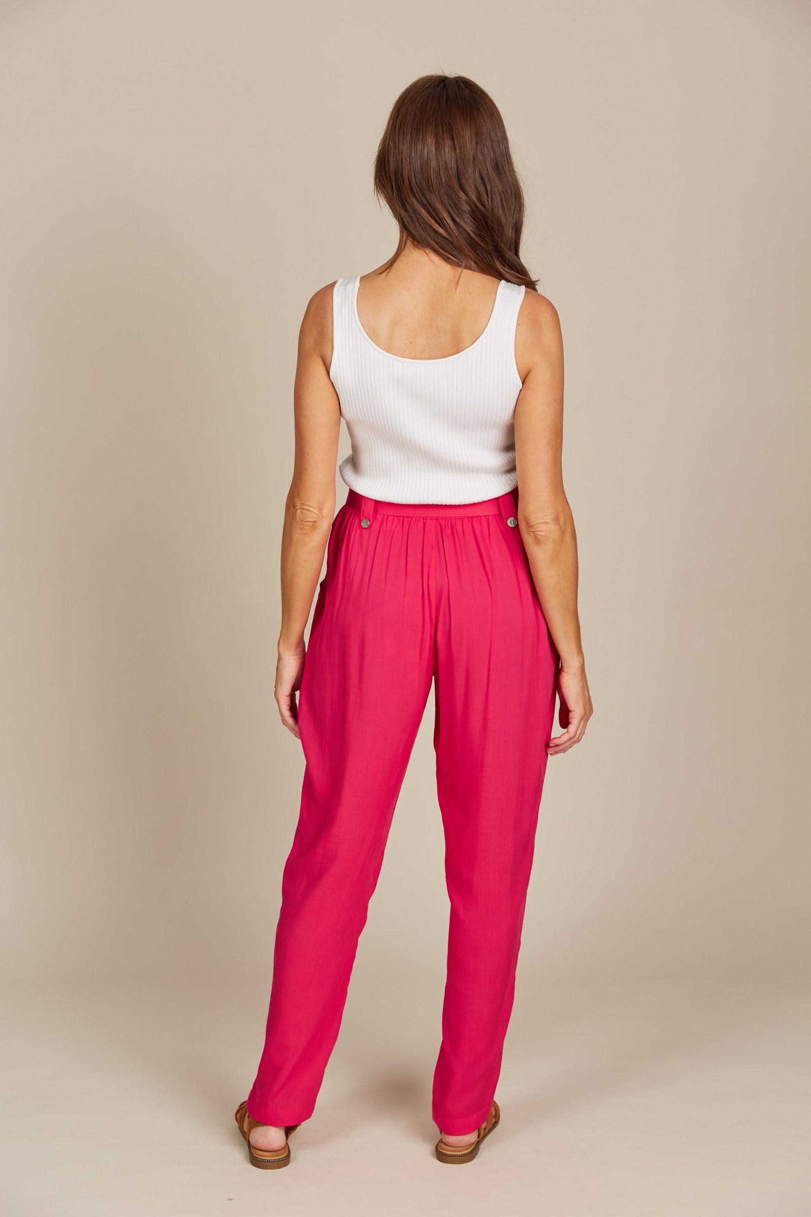 Esme Pant - Raspberry - Isle of Mine Clothing - Pant Relaxed