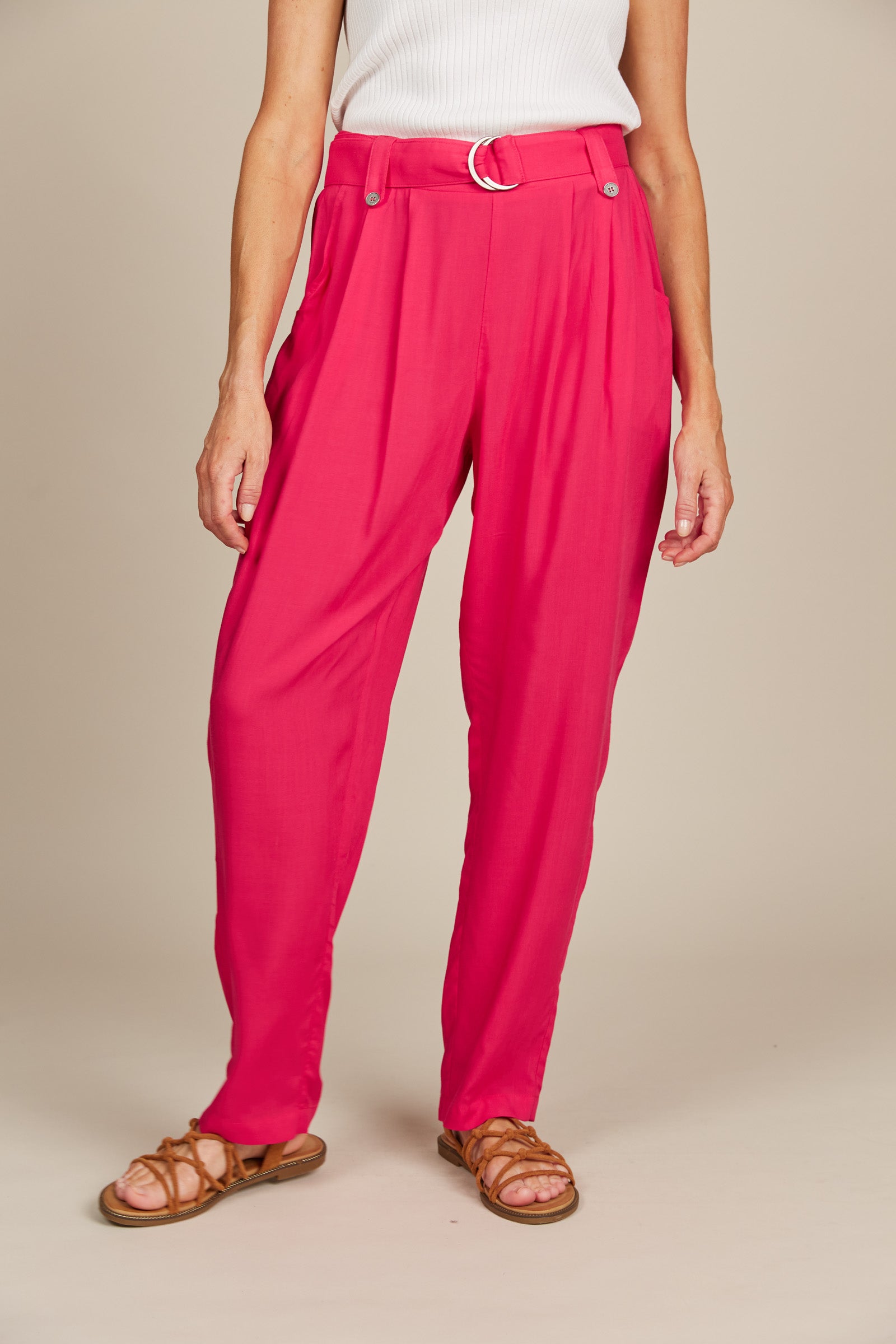 Esme Pant - Raspberry - Isle of Mine Clothing - Pant Relaxed