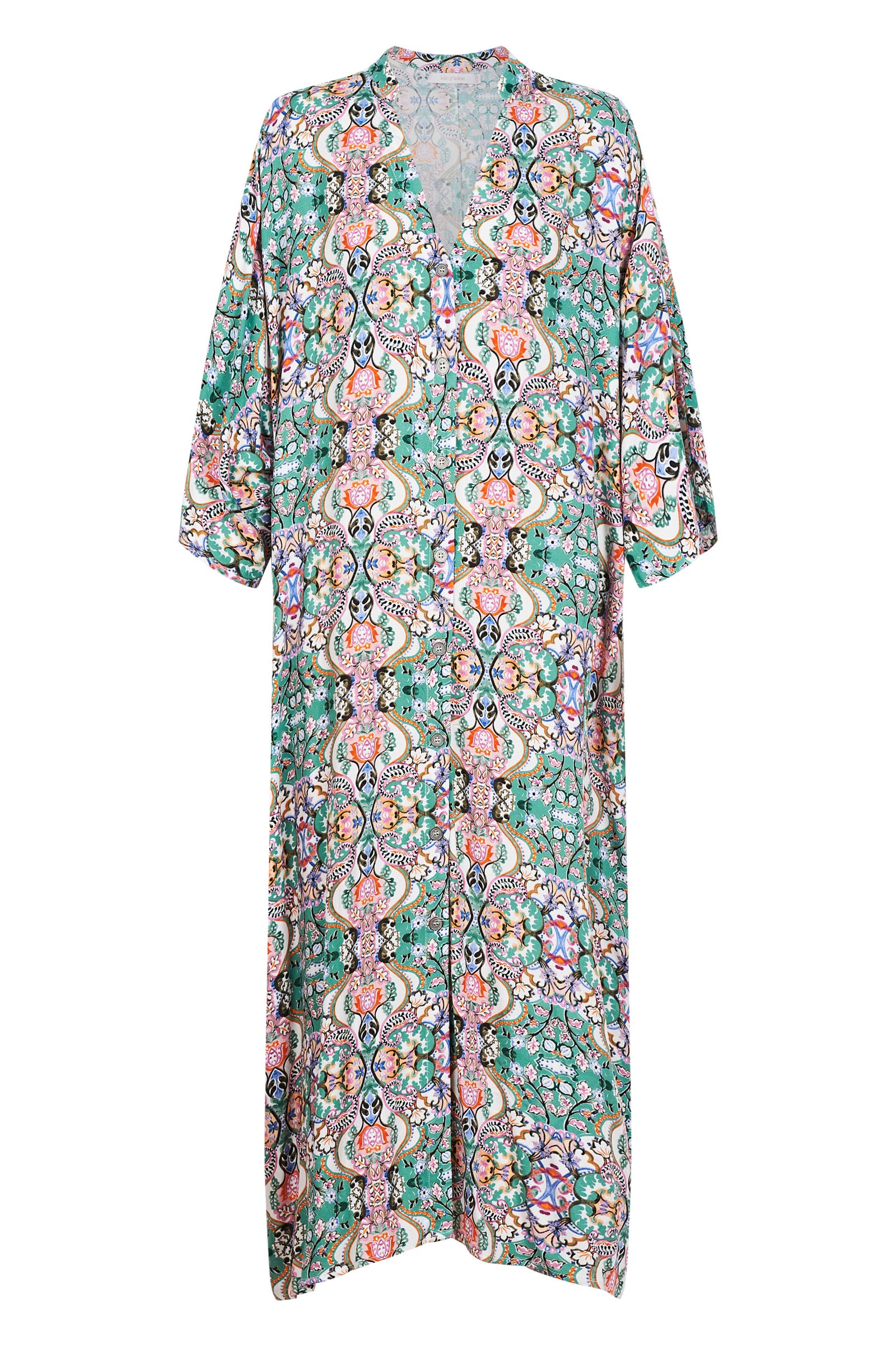 Esme Relaxed Dress - Lotus Fleuron - Isle of Mine Clothing - Dress Maxi One Size