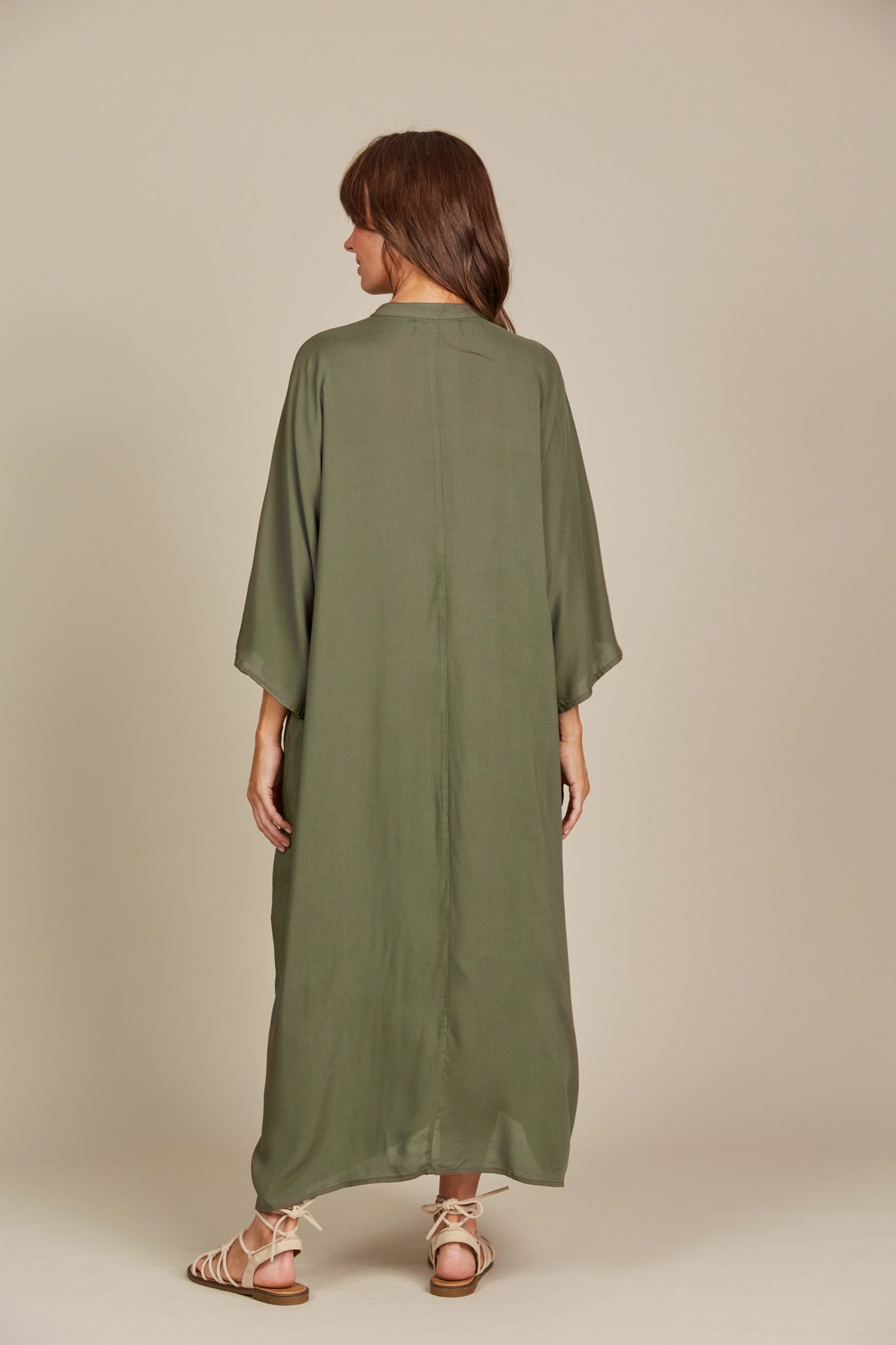 Esme Relaxed Dress - Olive - Isle of Mine Clothing - Dress Maxi One Size