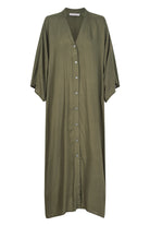 Esme Relaxed Dress - Olive - Isle of Mine Clothing - Dress Maxi One Size