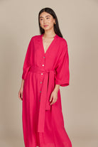 Esme Relaxed Dress - Raspberry - Isle of Mine Clothing - Dress Maxi One Size