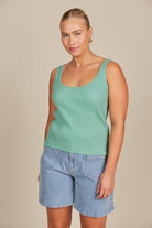 Adele Tank - Seafoam - Isle of Mine Clothing - Knit Top Sleeveless