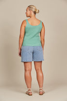 Adele Tank - Seafoam - Isle of Mine Clothing - Knit Top Sleeveless