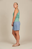 Adele Tank - Seafoam - Isle of Mine Clothing - Knit Top Sleeveless