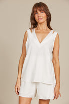 Amelie Tank - Lotus - Isle of Mine Clothing - Top Sleeveless Linen