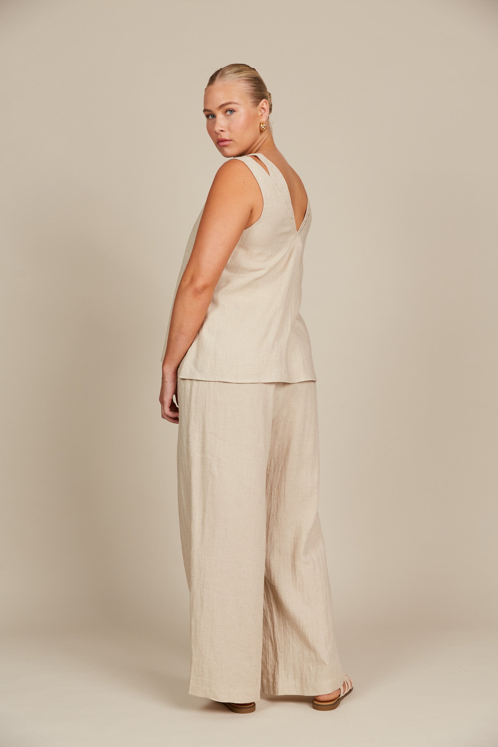 Amelie Tank - Canvas - Isle of Mine Clothing - Top Sleeveless Linen