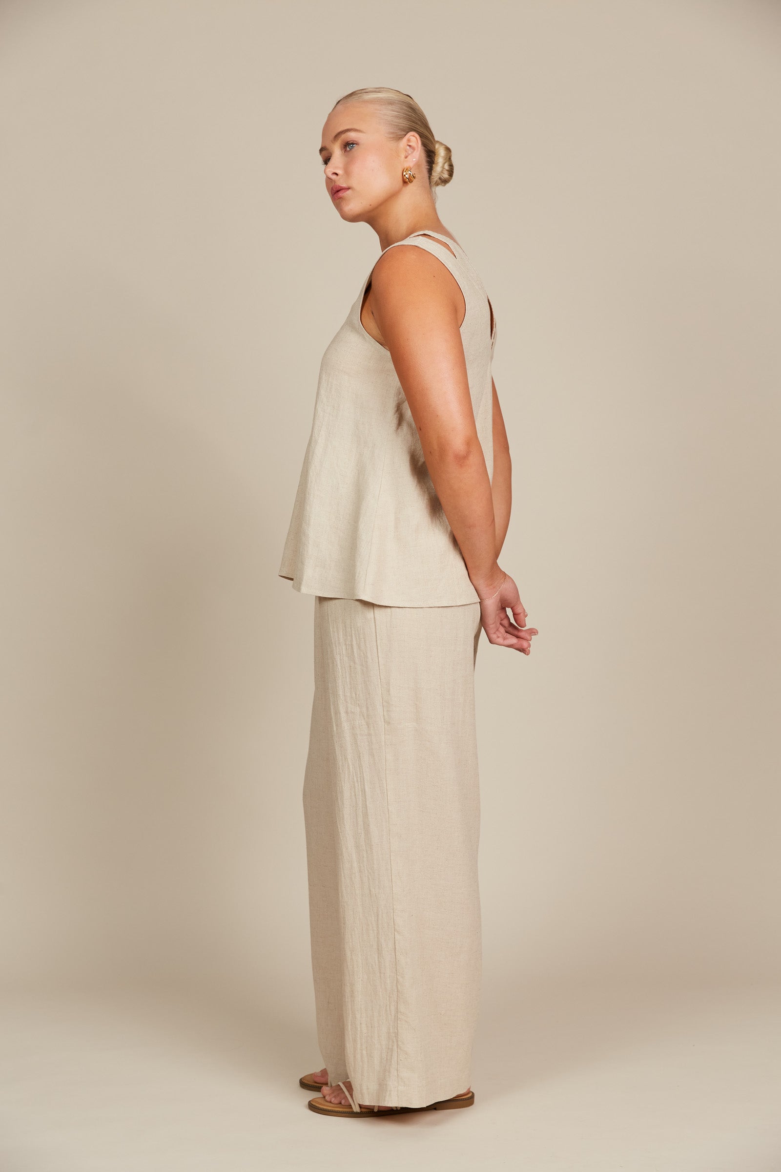 Amelie Tank - Canvas - Isle of Mine Clothing - Top Sleeveless Linen