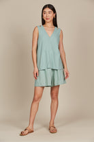 Amelie Tank - Seafoam - Isle of Mine Clothing - Top Sleeveless Linen