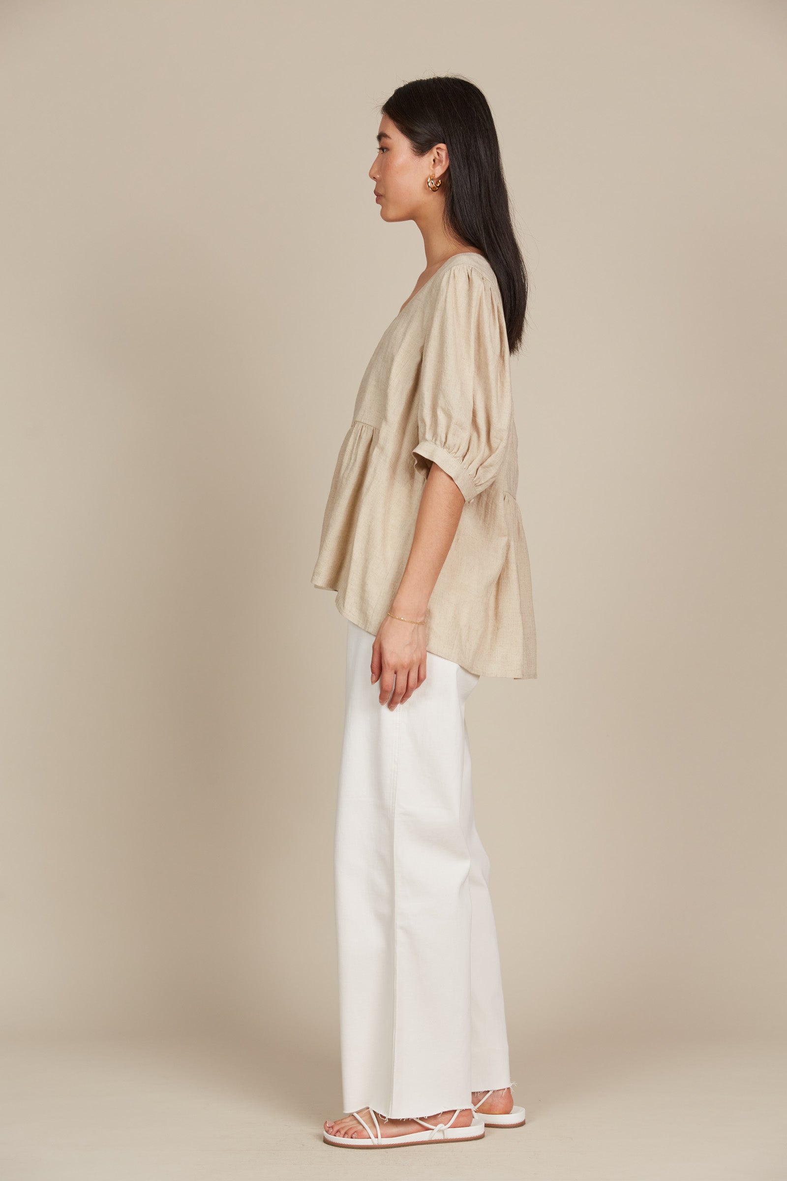 Amelie Top - Canvas - Isle of Mine Clothing - Top Tshirt S/S Linen