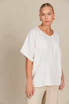 Amelie Relaxed Top - Lotus - Isle of Mine Clothing - Top S/S Linen One Size