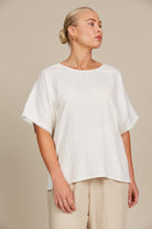 Amelie Relaxed Top - Lotus - Isle of Mine Clothing - Top S/S Linen One Size