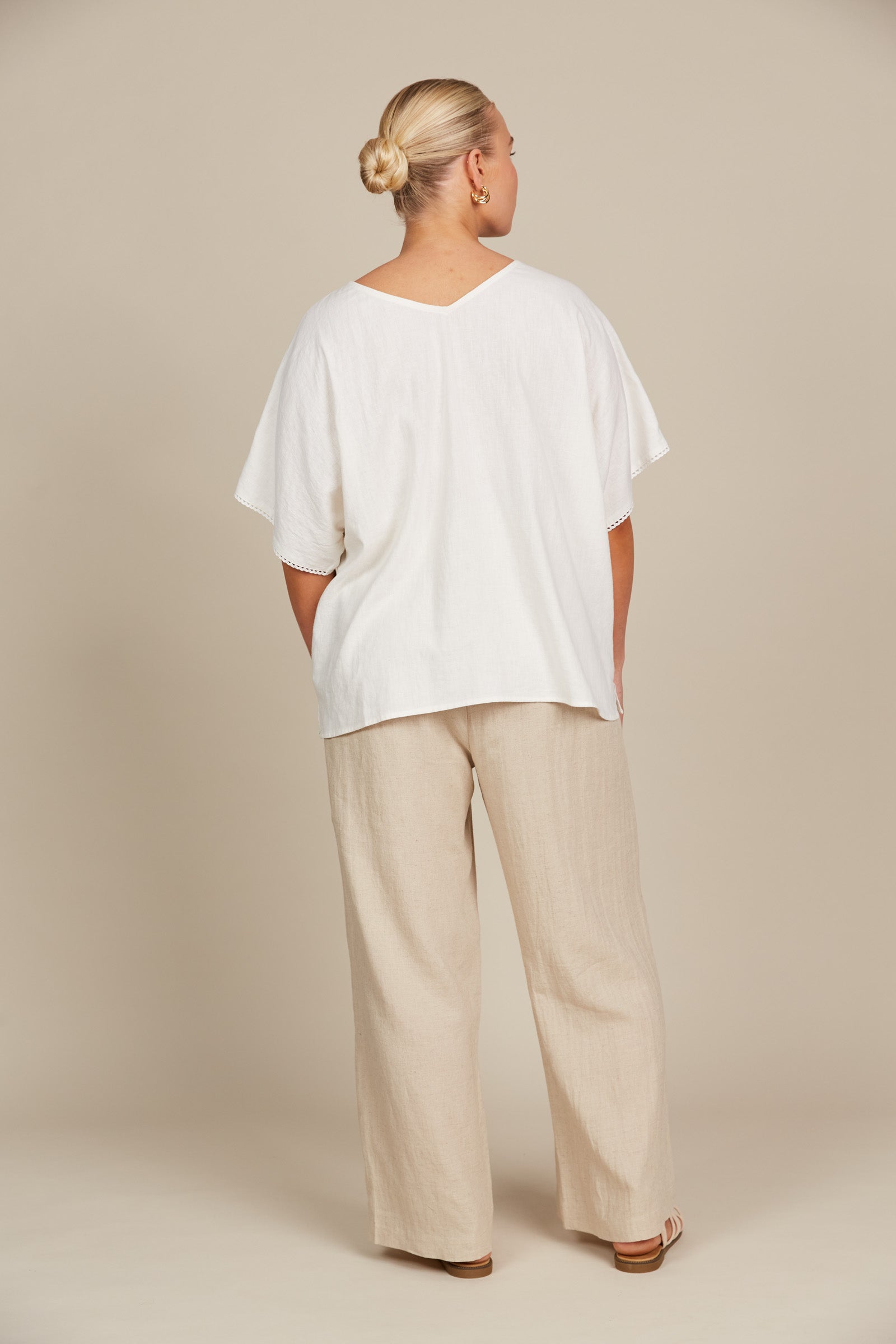 Amelie Relaxed Top - Lotus - Isle of Mine Clothing - Top S/S Linen One Size