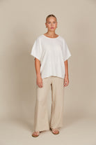 Amelie Relaxed Top - Lotus - Isle of Mine Clothing - Top S/S Linen One Size