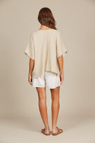 Amelie Relaxed Top - Canvas - Isle of Mine Clothing - Top S/S Linen One Size