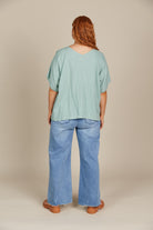 Amelie Relaxed Top - Seafoam - Isle of Mine Clothing - Top S/S Linen One Size