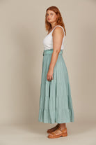 Amelie Maxi Skirt - Seafoam - Isle of Mine Clothing - Skirt Maxi Linen