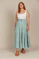 Amelie Maxi Skirt - Seafoam - Isle of Mine Clothing - Skirt Maxi Linen