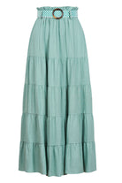 Amelie Maxi Skirt - Seafoam - Isle of Mine Clothing - Skirt Maxi Linen