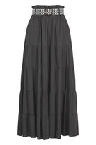 Amelie Maxi Skirt - Graphite - Isle of Mine Clothing - Skirt Maxi Linen