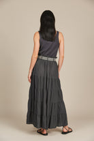 Amelie Maxi Skirt - Graphite - Isle of Mine Clothing - Skirt Maxi Linen