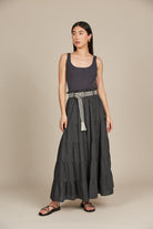 Amelie Maxi Skirt - Graphite - Isle of Mine Clothing - Skirt Maxi Linen