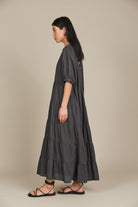 Amelie Maxi - Graphite - Isle of Mine Clothing - Dress Linen