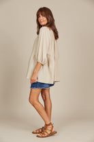 Amelie Button Top - Canvas - Isle of Mine Clothing - Top S/S Linen One Size