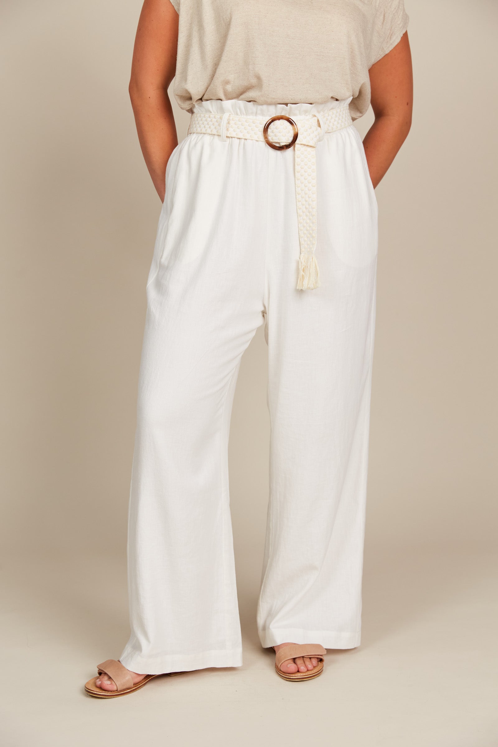 Amelie Pant - Lotus - Isle of Mine Clothing - Pant Wide Linen