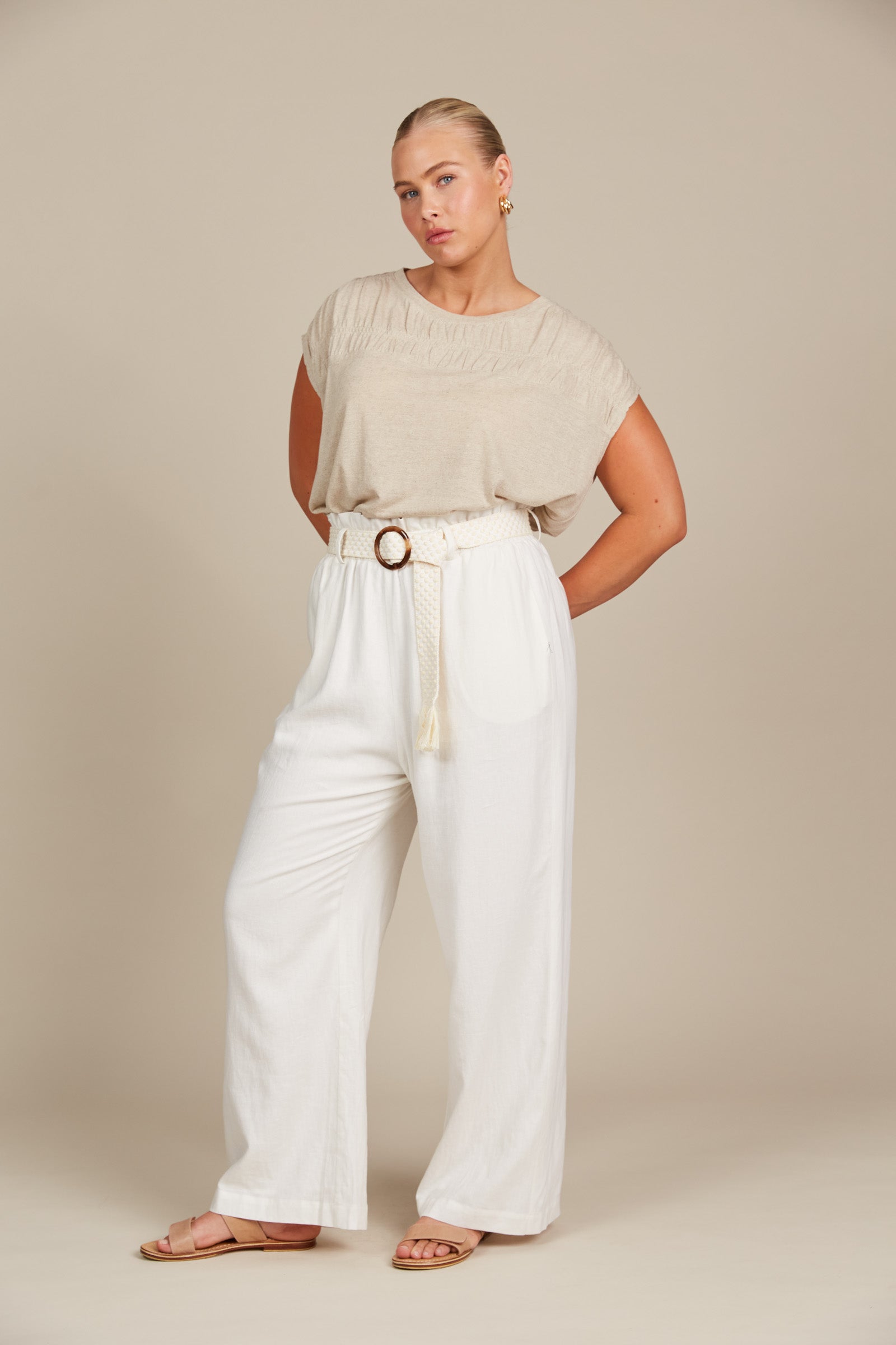 Amelie Pant - Lotus - Isle of Mine Clothing - Pant Wide Linen