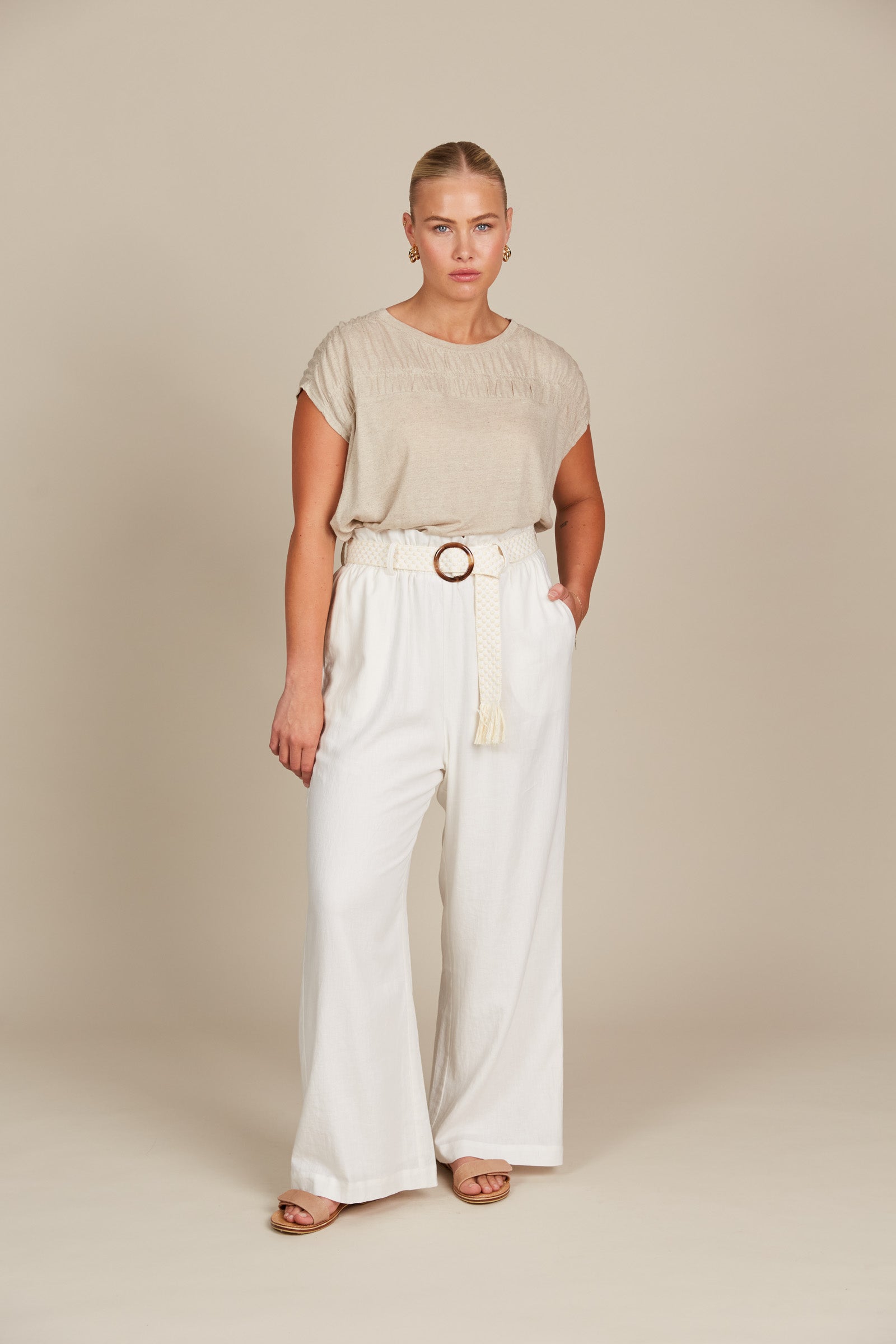 Amelie Pant - Lotus - Isle of Mine Clothing - Pant Wide Linen