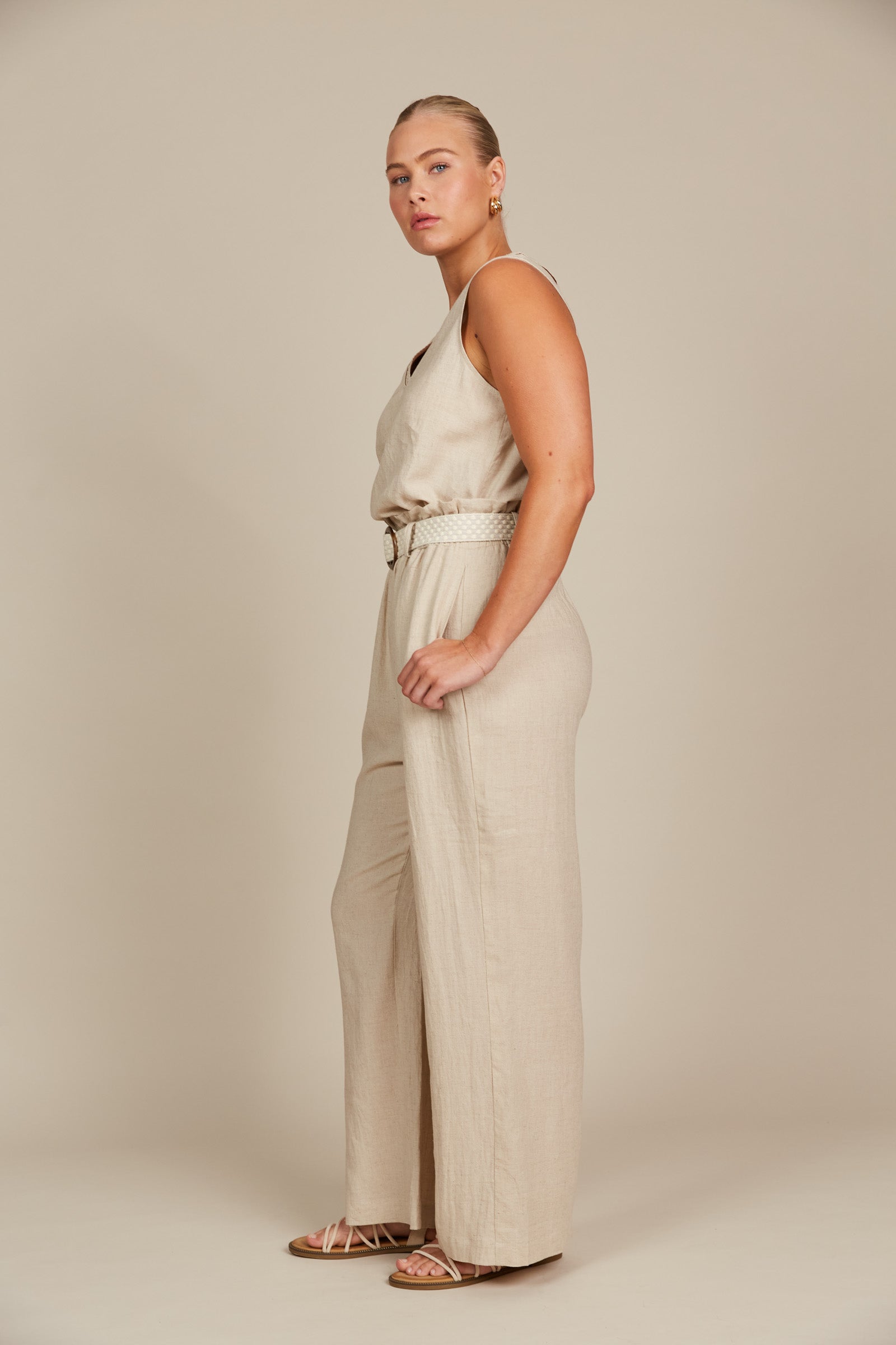 Amelie Pant - Canvas - Isle of Mine Clothing - Pant Wide Linen