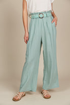 Amelie Pant - Seafoam - Isle of Mine Clothing - Pant Wide Linen