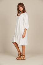 Amelie Button Dress - Lotus - Isle of Mine Clothing - Dress Mid One Size Linen