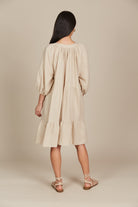 Amelie Button Dress - Canvas - Isle of Mine Clothing - Dress Mid One Size Linen