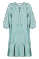 Amelie Button Dress - Seafoam - Isle of Mine Clothing - Dress Mid One Size Linen