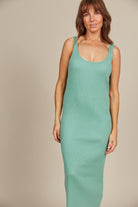 Adele Tank Dress - Seafoam - Isle of Mine Clothing - Knit Dress Mid