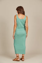 Adele Tank Dress - Seafoam - Isle of Mine Clothing - Knit Dress Mid