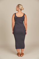 Adele Tank Dress - Graphite - Isle of Mine Clothing - Knit Dress Mid