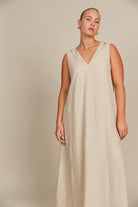 Amelie Tank Maxi - Canvas - Isle of Mine Clothing - Dress Strappy Maxi Linen