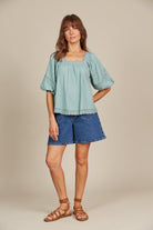 Fleur Top - Seafoam - Isle of Mine Clothing - Top S/S