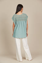 Fleur Relaxed Top - Seafoam - Isle of Mine Clothing - Top Cap Sleeve One Sleeve